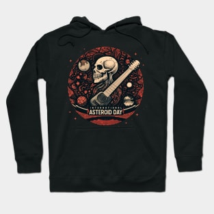 International Asteroid Day Skull Planet Guitar Hoodie